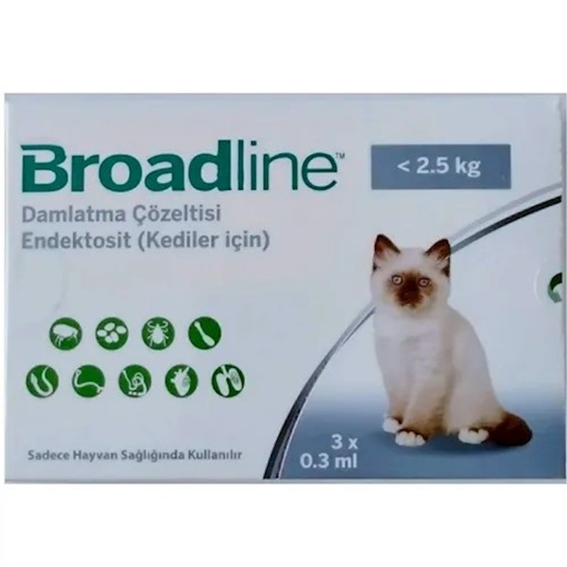 Broadline Spot-On: 2.5 kg Altındaki Kediler İçin Kapsamlı Parazit Koruması